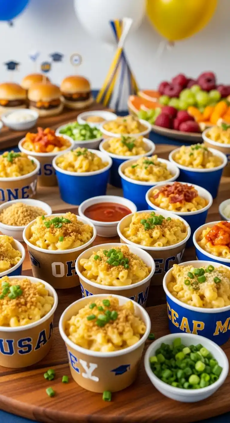 25 Creative Graduation Party Food Ideas to Impress 11 7. Homemade Mac and Cheese Cups