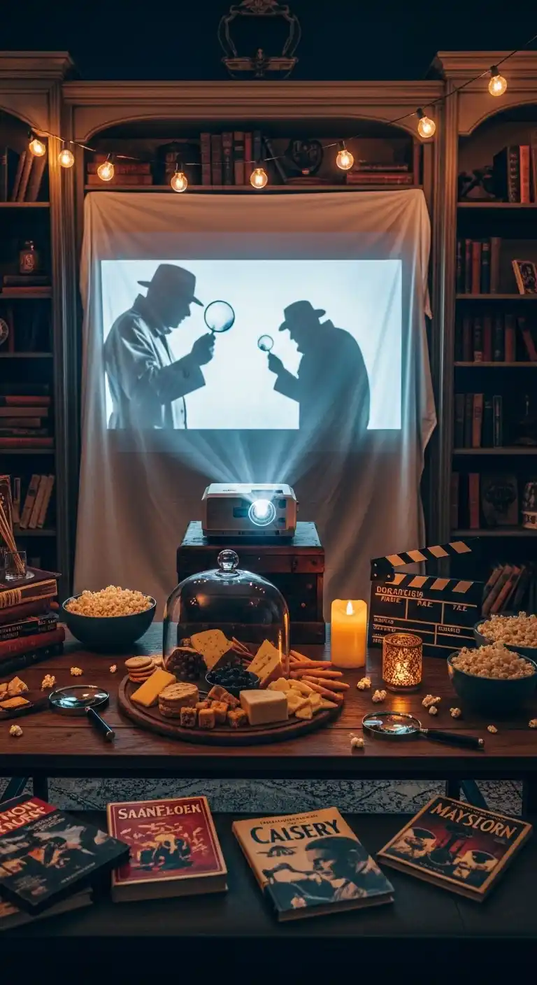 25 Simple + Stylish Movie Night Party Ideas 11 7. Mystery Movie Night