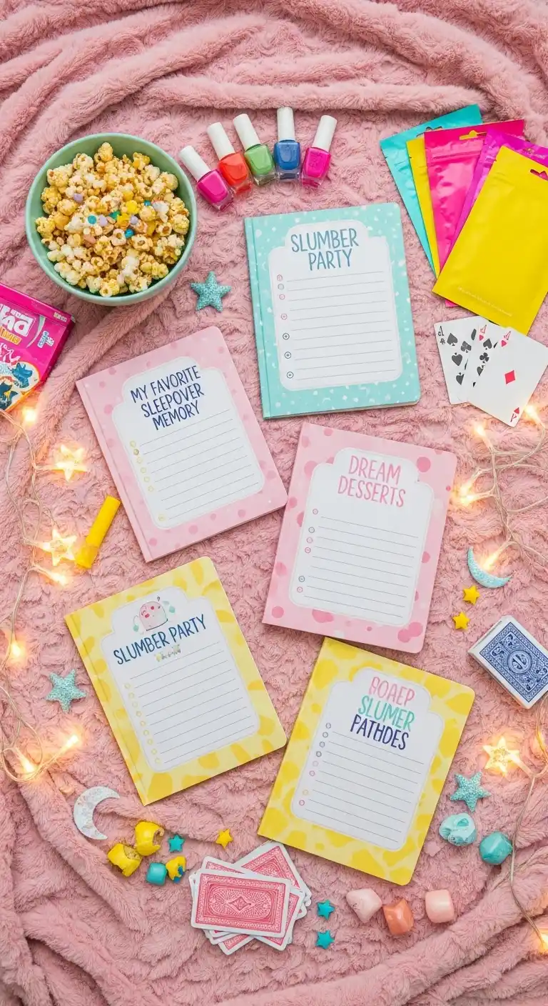 17 Easy Girls Sleepover Party Ideas for a Memorable Night 11 7. Personalized Slumber Party Journals