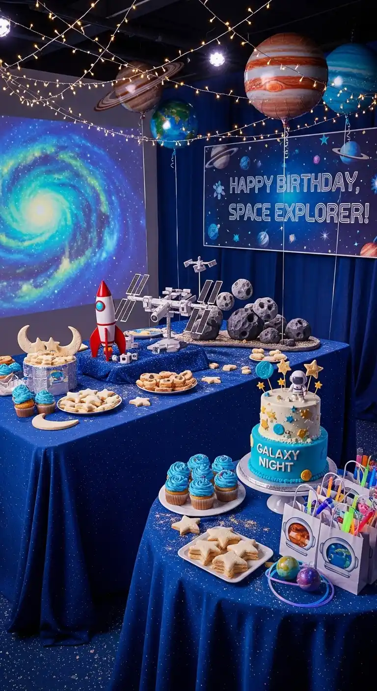 Birthday Party Themes for Men: 19 Fun Ideas 11 7. Space Explorer and Galaxy Night