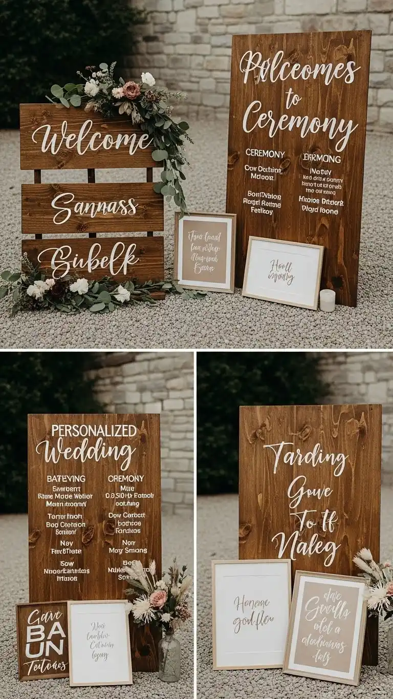 21 Small Intimate Wedding Ideas You’ll Adore 12 8. Add Personalized Signage to Elevate Guest Experience
