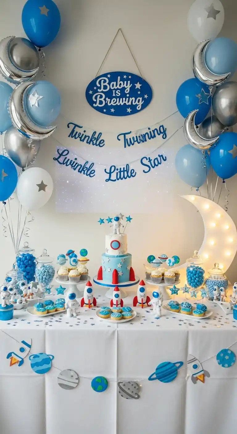 Boy Baby Shower Themes: 21 Unique Ways to Throw a Party 12 8. Baby Astronaut Space Theme