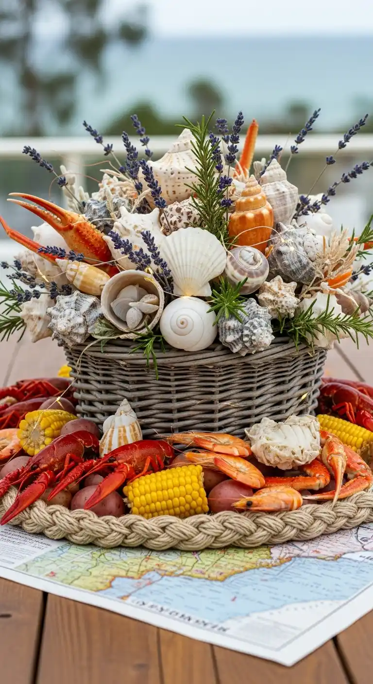 Seafood Boil Party Ideas: 27 Coastal-Inspired Fun Touches 12 8. Coastal-Inspired Centerpieces Using Seashells