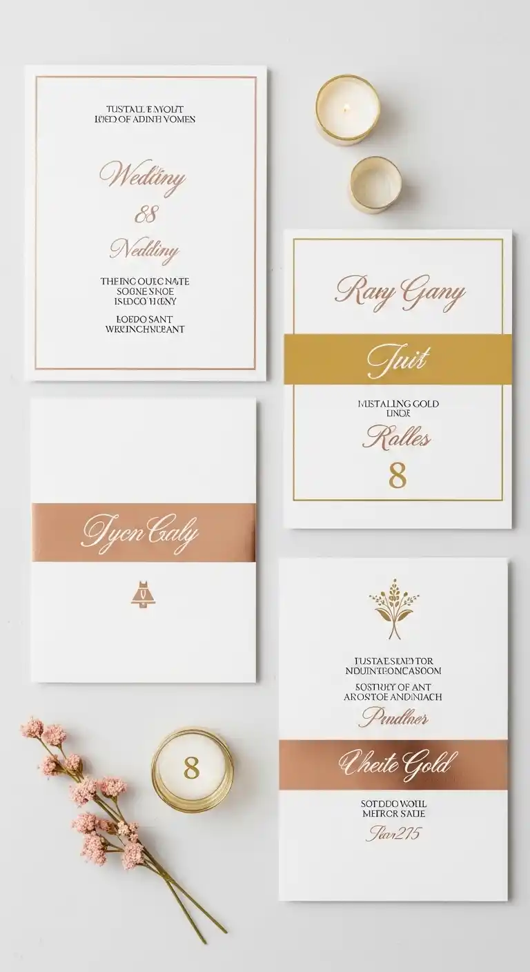 Stylish Wedding Invitations: 21 Chic Designs to Love 12 8. Gold or Metallic Foil Accents
