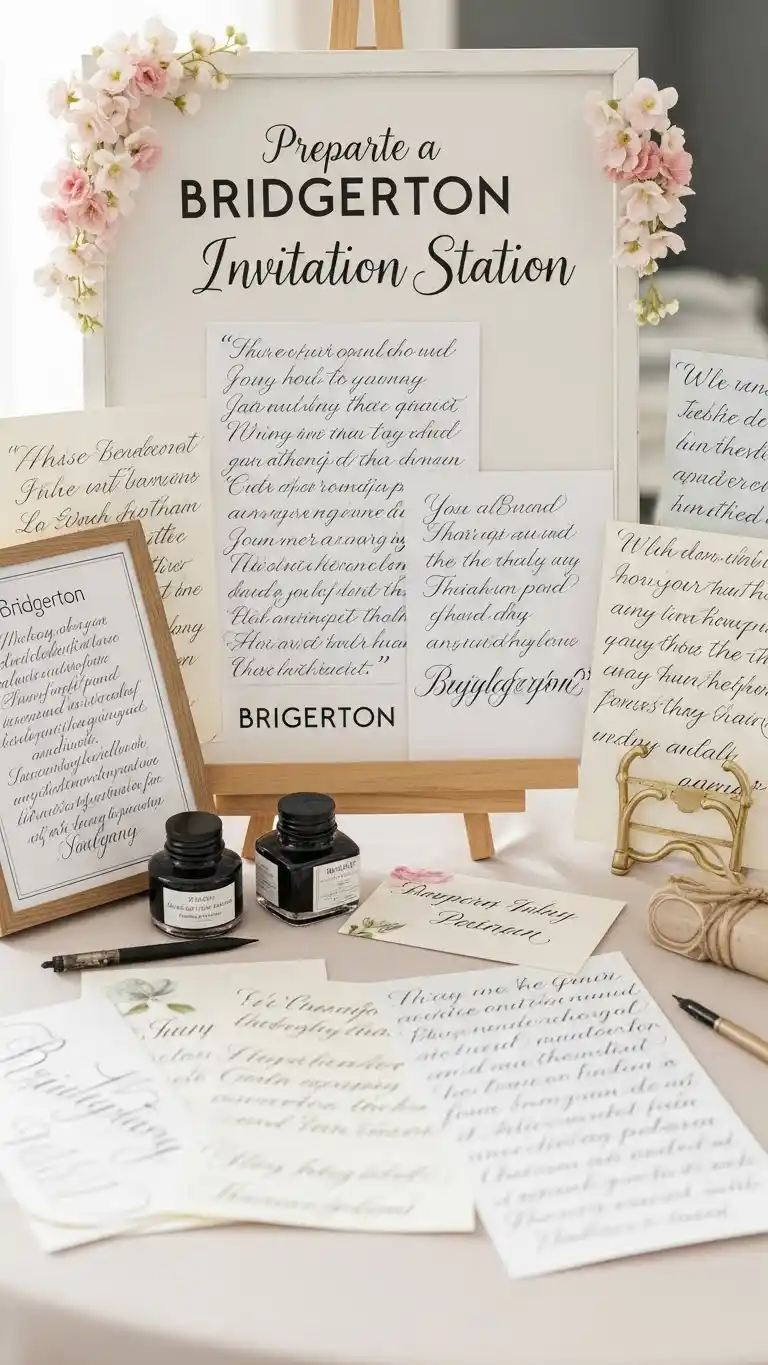 Bridgerton Party Ideas: 21 Elegant Themes and Decor Tips 12 8. Prepare a Handwritten Invitation Station