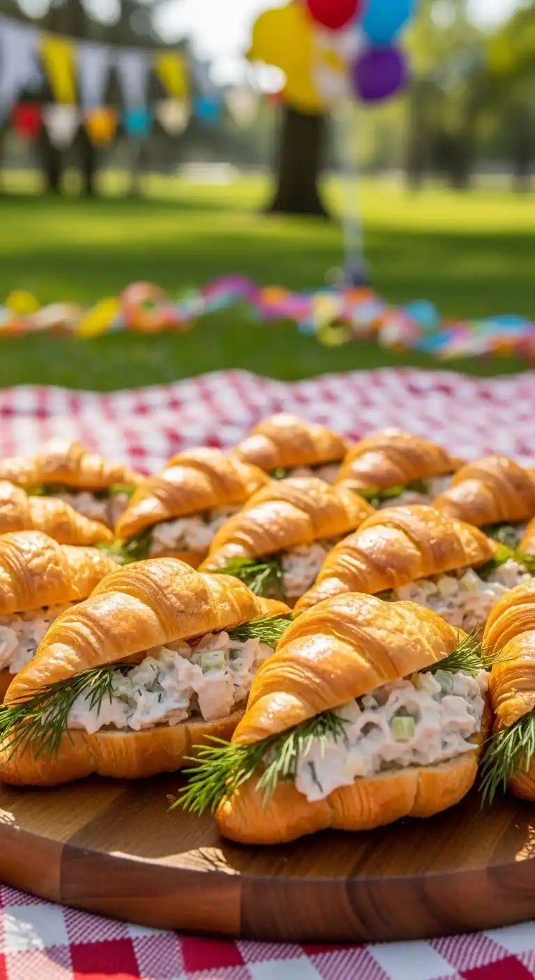 25 Creative Graduation Party Food Ideas to Impress 13 9. Chicken Salad Croissant Minis