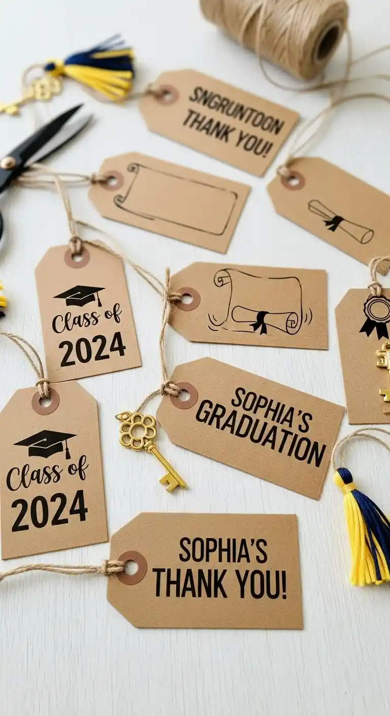 21 DIY Graduation Party Favors That Wow Your Guests 13 9. Customized Gift Tags