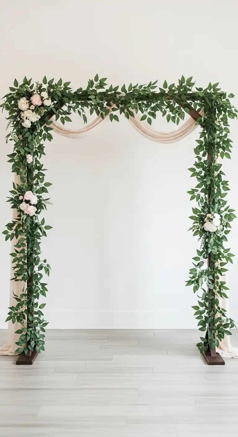 17 DIY Wedding Decorations That Wow Your Guests 13 9. DIY Ceremony Arch With Faux Greenery