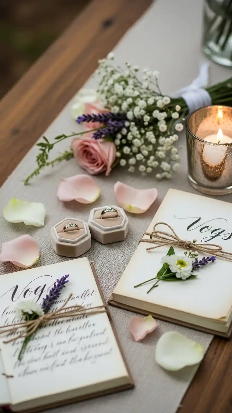 21 Small Intimate Wedding Ideas You’ll Adore 13 9. Include Handwritten Vows for a Touching Moment