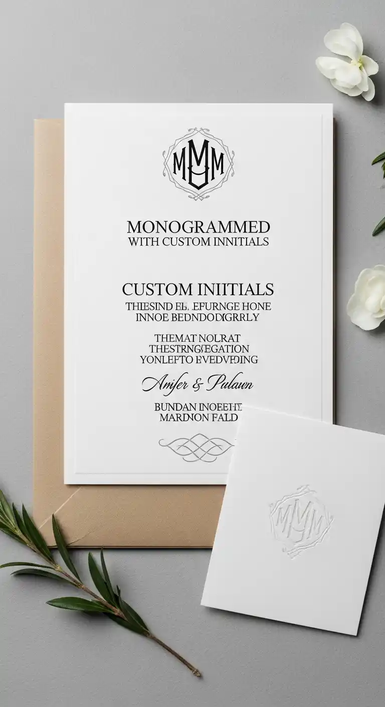 Stylish Wedding Invitations: 21 Chic Designs to Love 13 9. Monogrammed Invitations With Custom Initials
