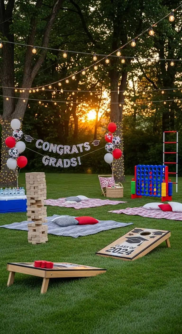 High School Graduation Party: 19 Fun Celebrations 13 9. Outdoor Yard Games Zone
