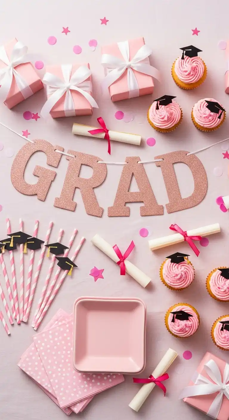 17 Pretty Pink Graduation Party Ideas You’ll Love 4 Essential Items for Your Pink Graduation Party