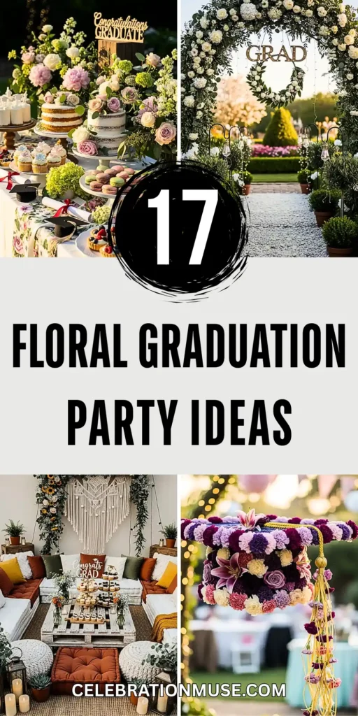 17 Floral Graduation Party Ideas You’ll Love 2 Floral Graduation Party
