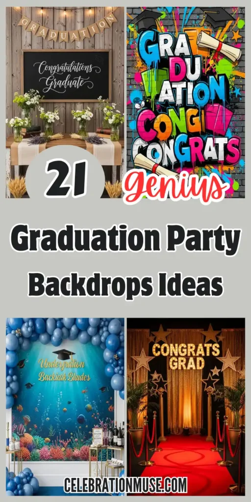 21 Stylish Graduation Party Backdrops for Any Theme 2 Graduation Party Backdrops