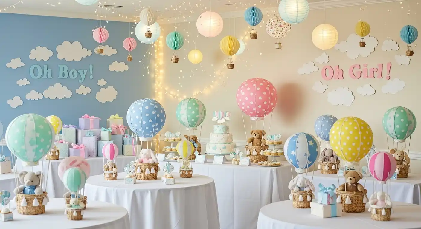 17 Hot Air Balloon Baby Shower Inspiration Ideas 1 Hot Air Balloon Baby Shower