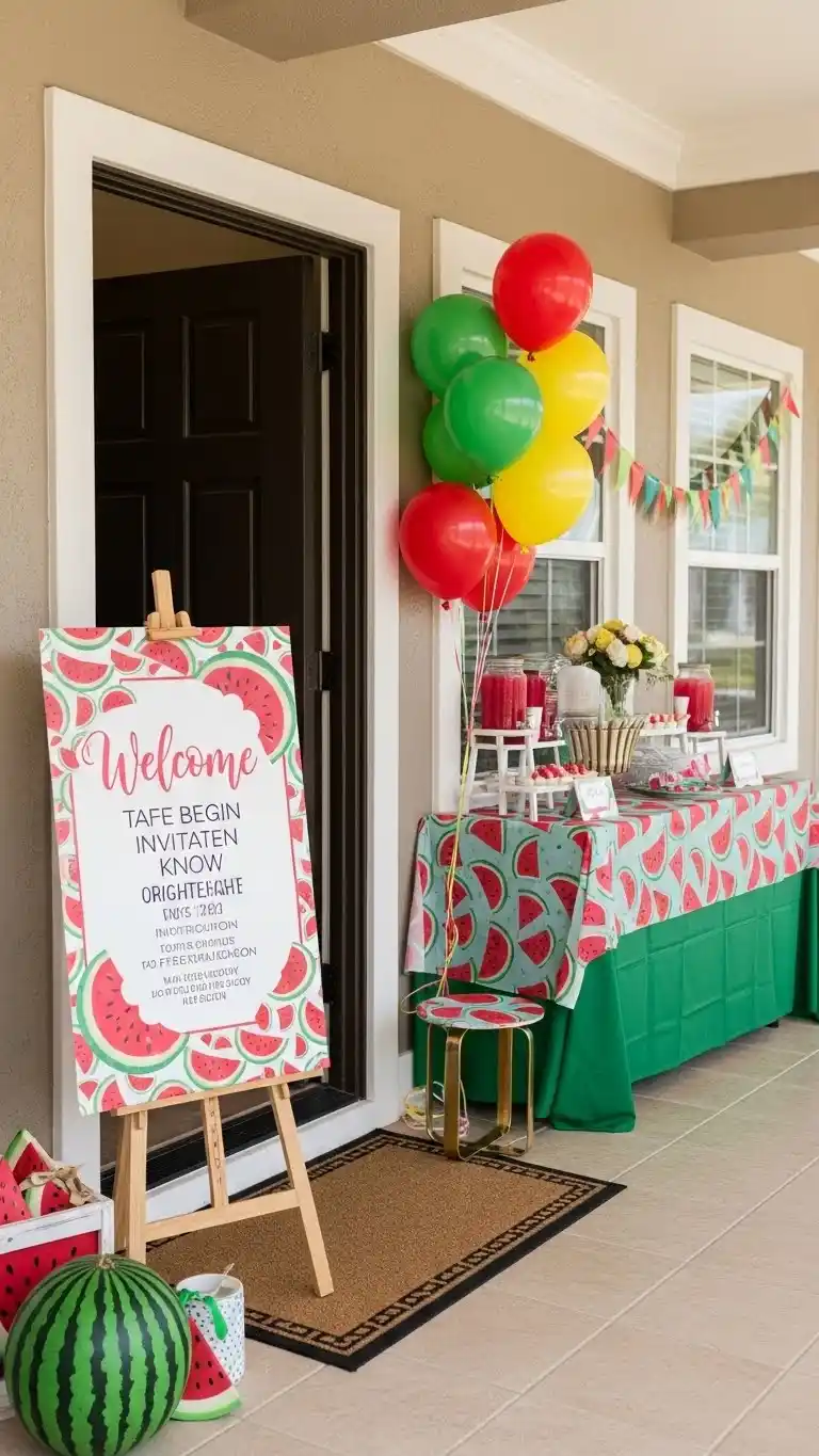 25 Fun Watermelon Themed Party Ideas for a Sweet Celebration 4 How to Set the Tone Before Guests Arrive