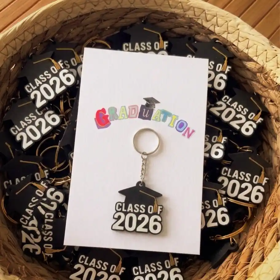 21 DIY Graduation Party Favors That Wow Your Guests 6 Mini Graduation Cap Keychains
