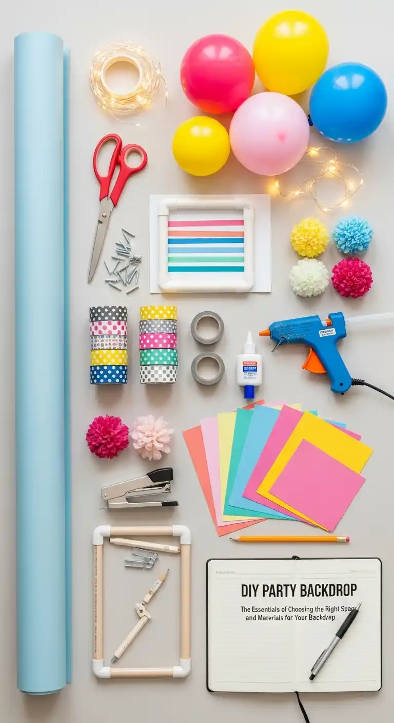 19 Bright & Stylish DIY Party Backdrop Inspirations 4 The Essentials of Choosing the Right Space and Materials for Your Backdrop