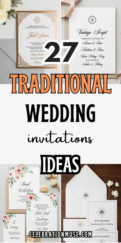 27 Stunning Traditional Wedding Invitations for Any Theme 2 Traditional Wedding Invitations
