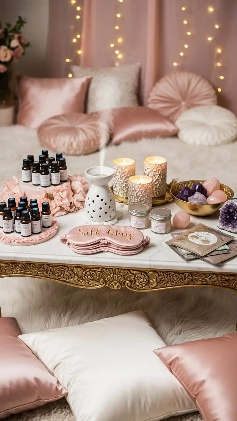 19 Chic & Fun 30th Birthday Party Ideas for Women 5 1. Glam Pajama Party With Luxe Self-Care Stations