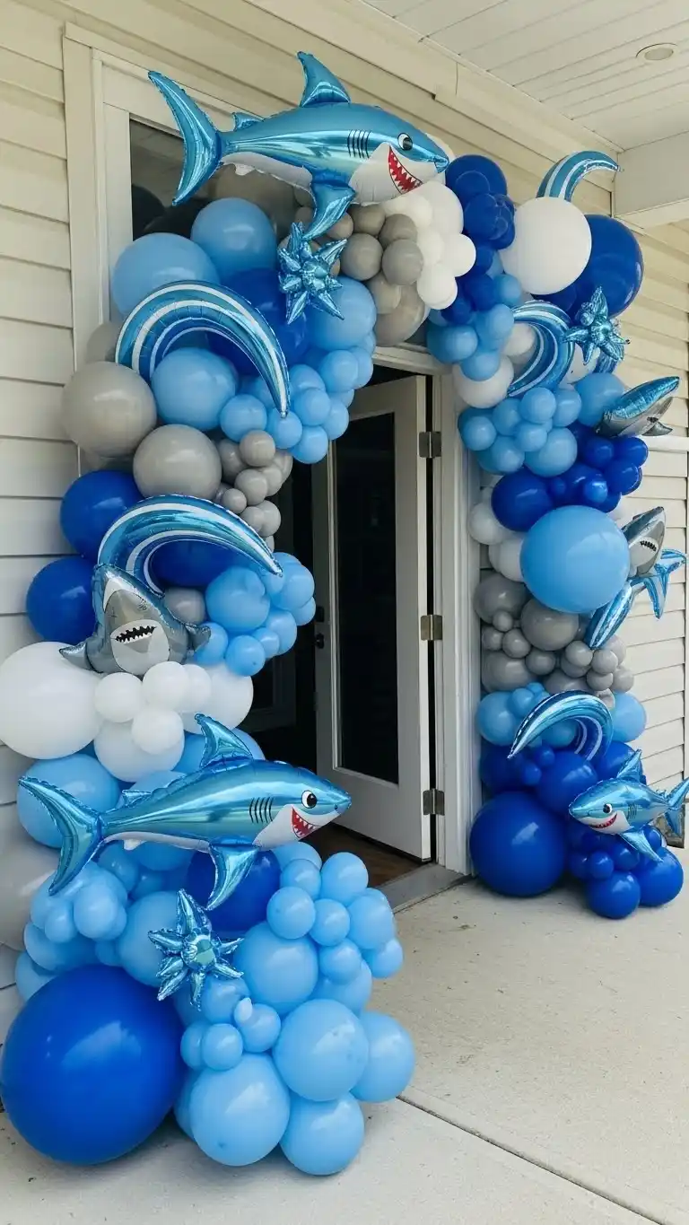 Jaws Party Ideas for a Thrilling Celebration 5 1. Shark Balloon Arch