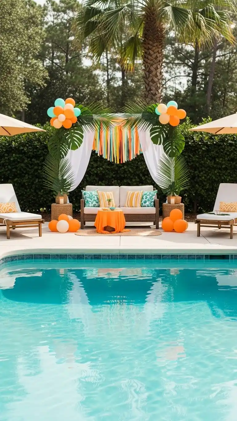 Summer Pool Party Ideas: 19 Fun Ways to Splash 5 1. Tropical Escape Pool Party