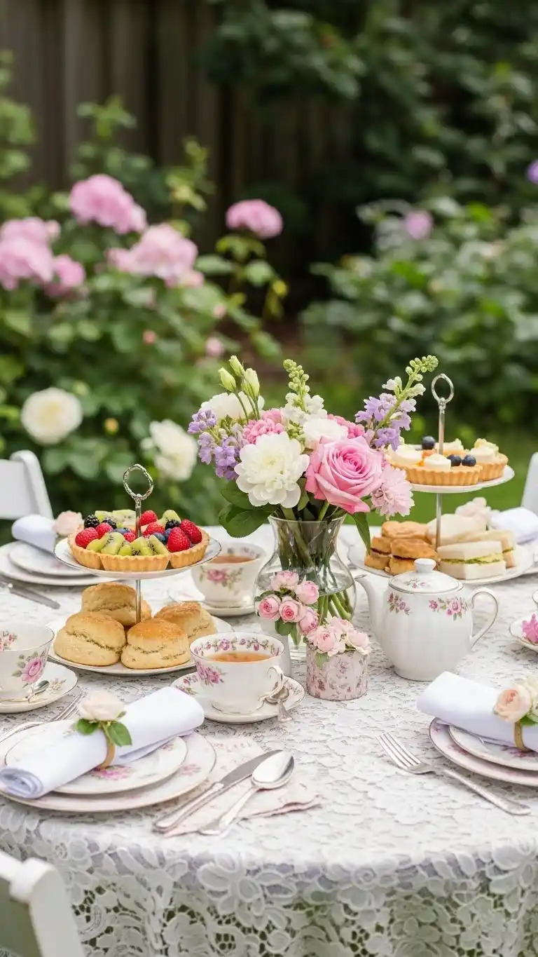 Elegant Tea Party Ideas for Adults on a Budget 5 1. Vintage Garden Tea Party