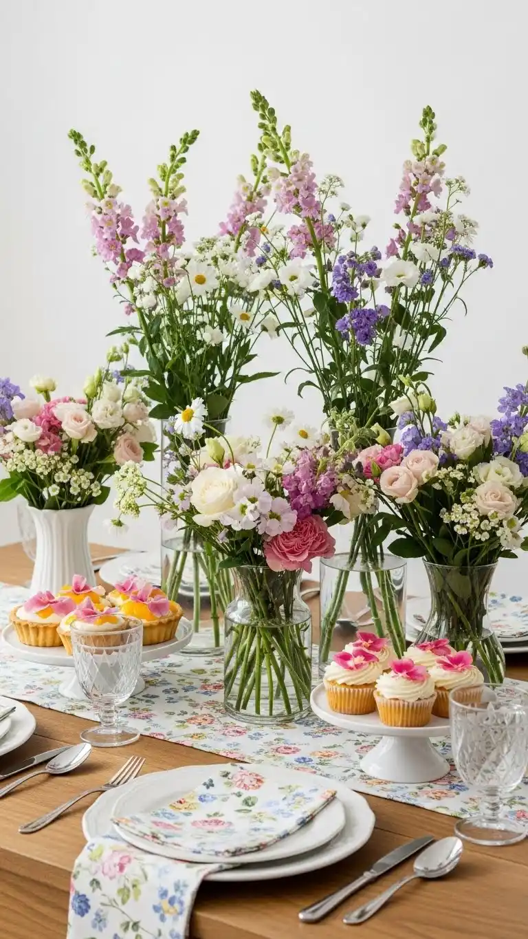 Birthday Table Ideas for a Memorable Celebration 14 10. Floral Garden Table Design