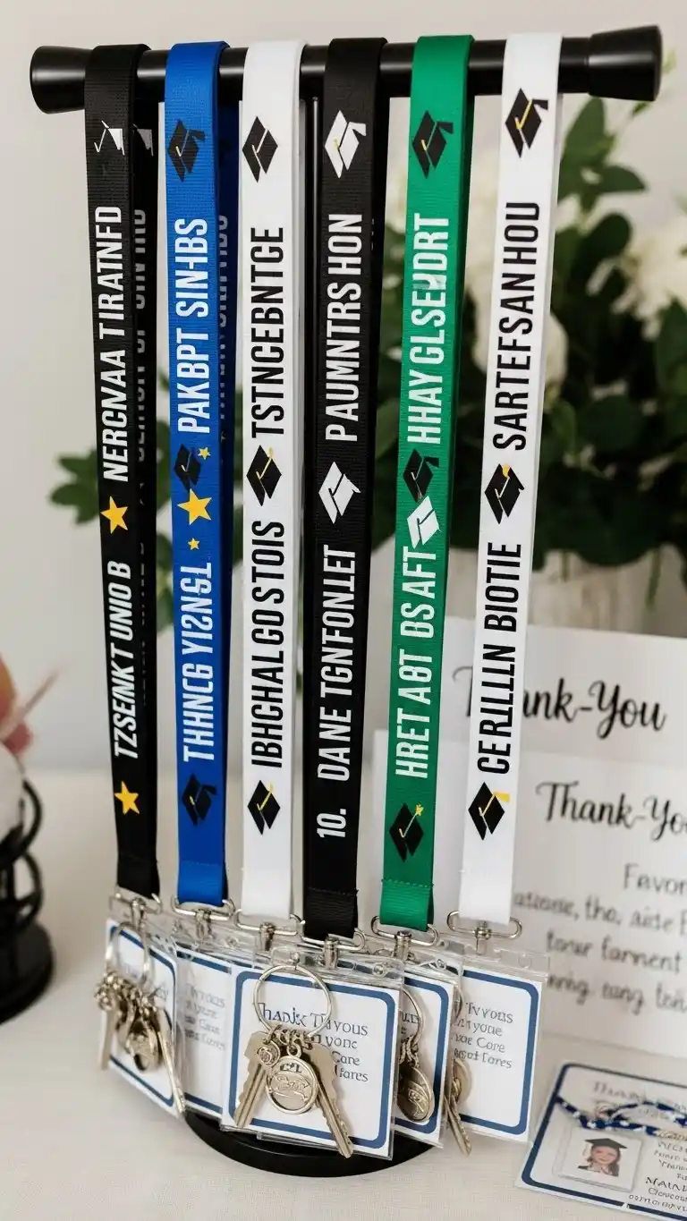 25 Graduation Party Favors for Guests Ideas That Wow Everyone 14 10. Personalized Lanyards
