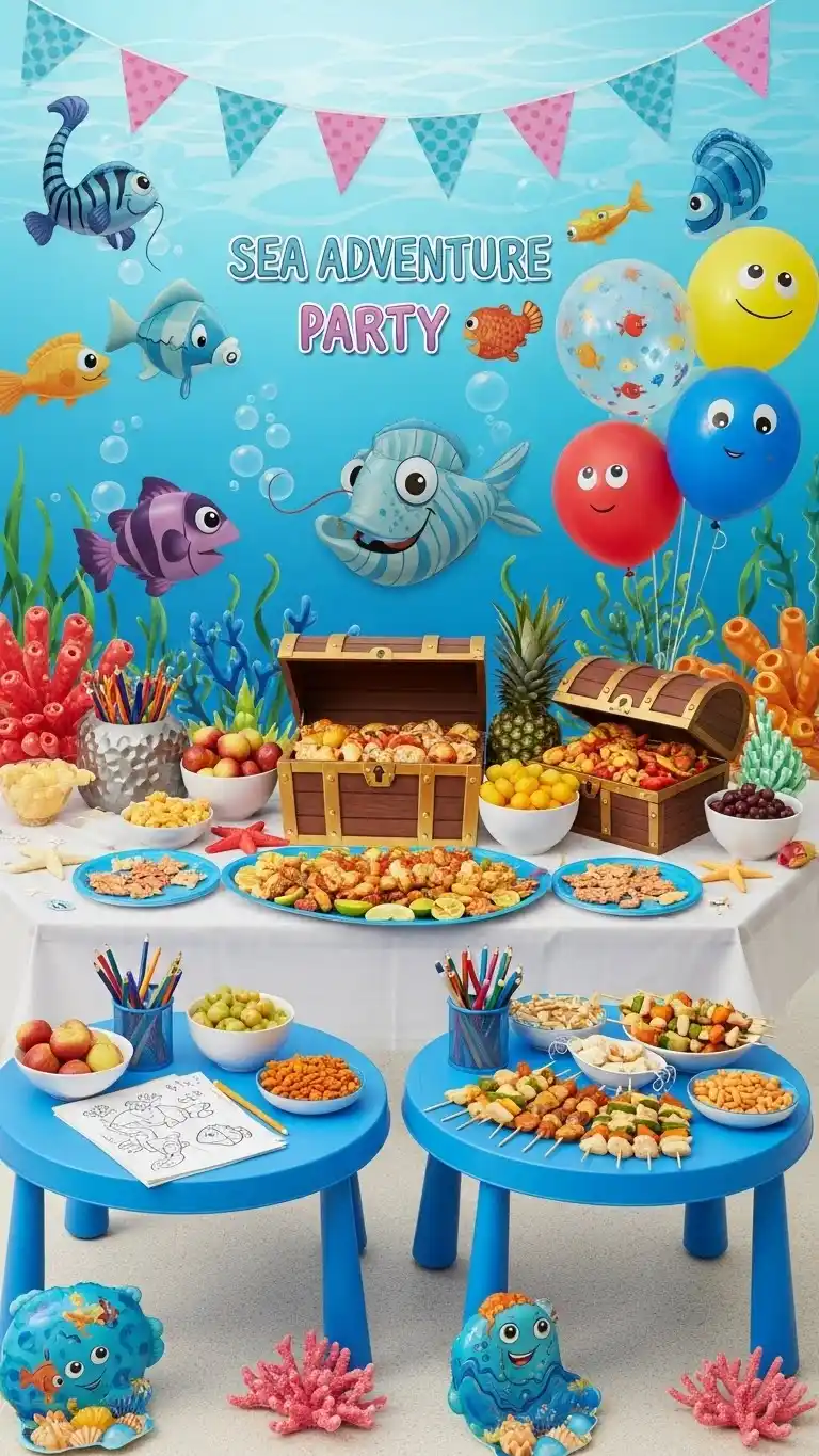 Seafood Boil Party Themes for Every Occasion 15 11. Kids-Friendly Sea Adventure Party
