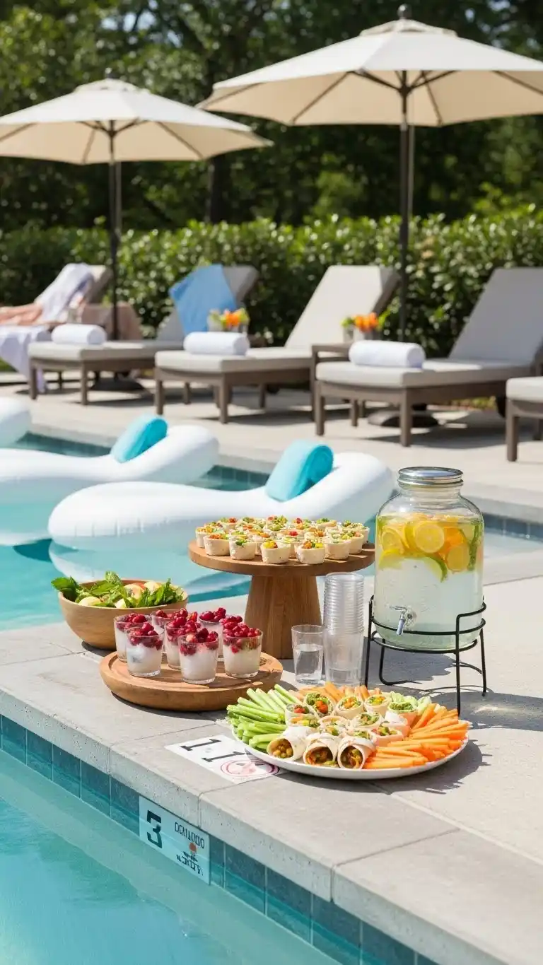 27 Creative Summer Birthday Party Ideas for Adults 15 11. Poolside Relaxation Party