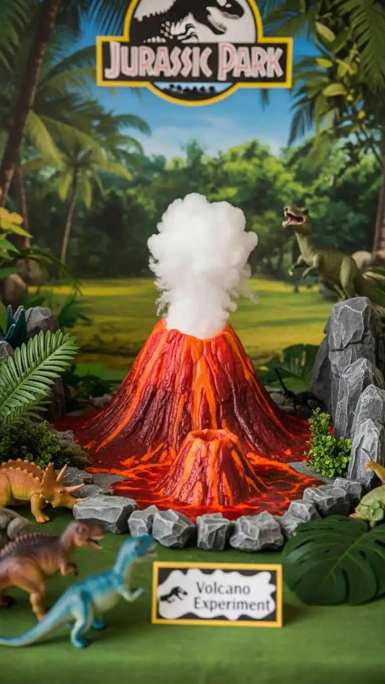 Jurassic Park Party: 21 Fun Ideas to Bring Dinosaurs to Life 15 11. Volcano Science Experiment