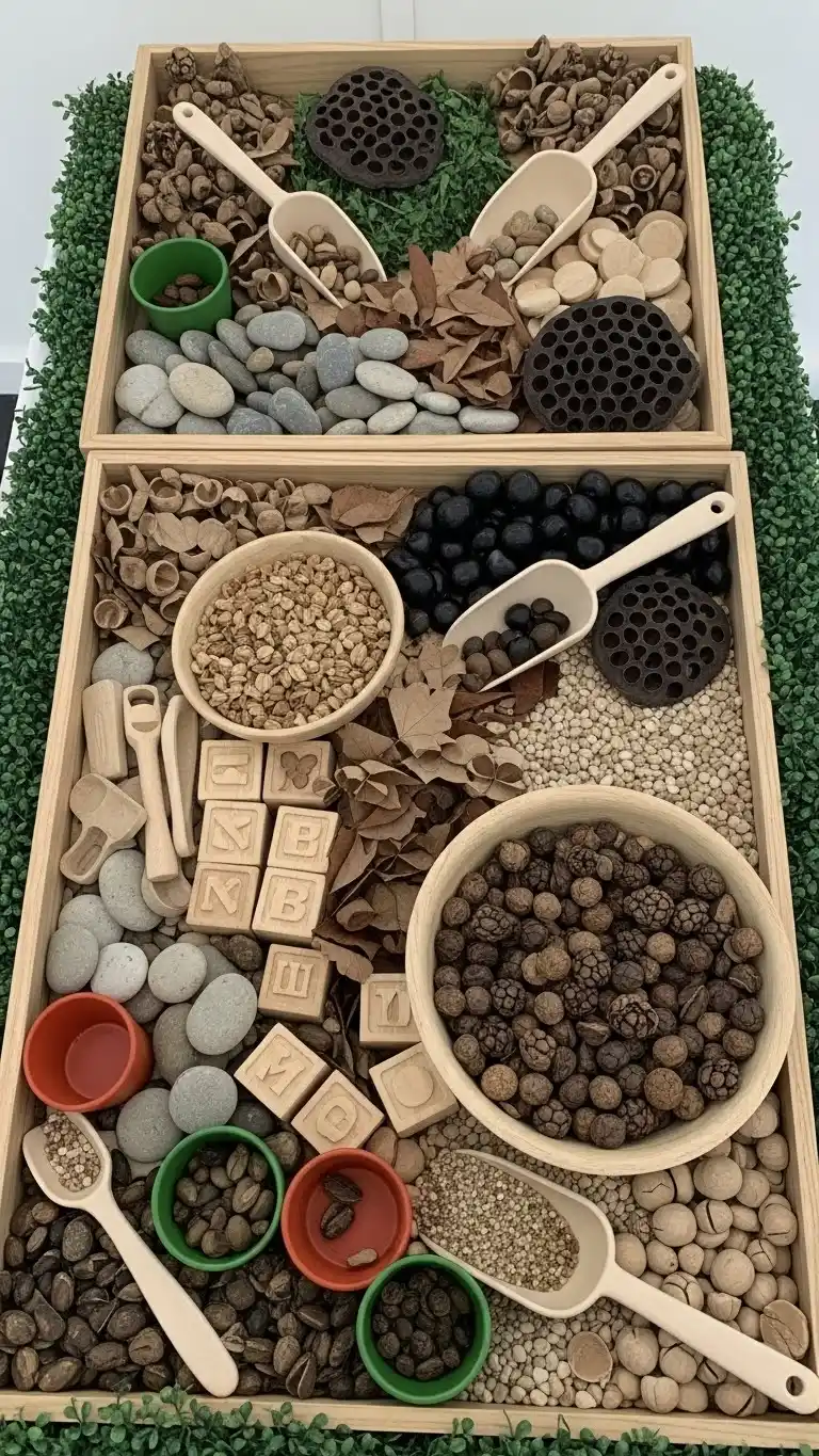 Camping Themed Birthday Party Ideas for Outdoor Fun 16 12. Nature-Inspired Sensory Play Table
