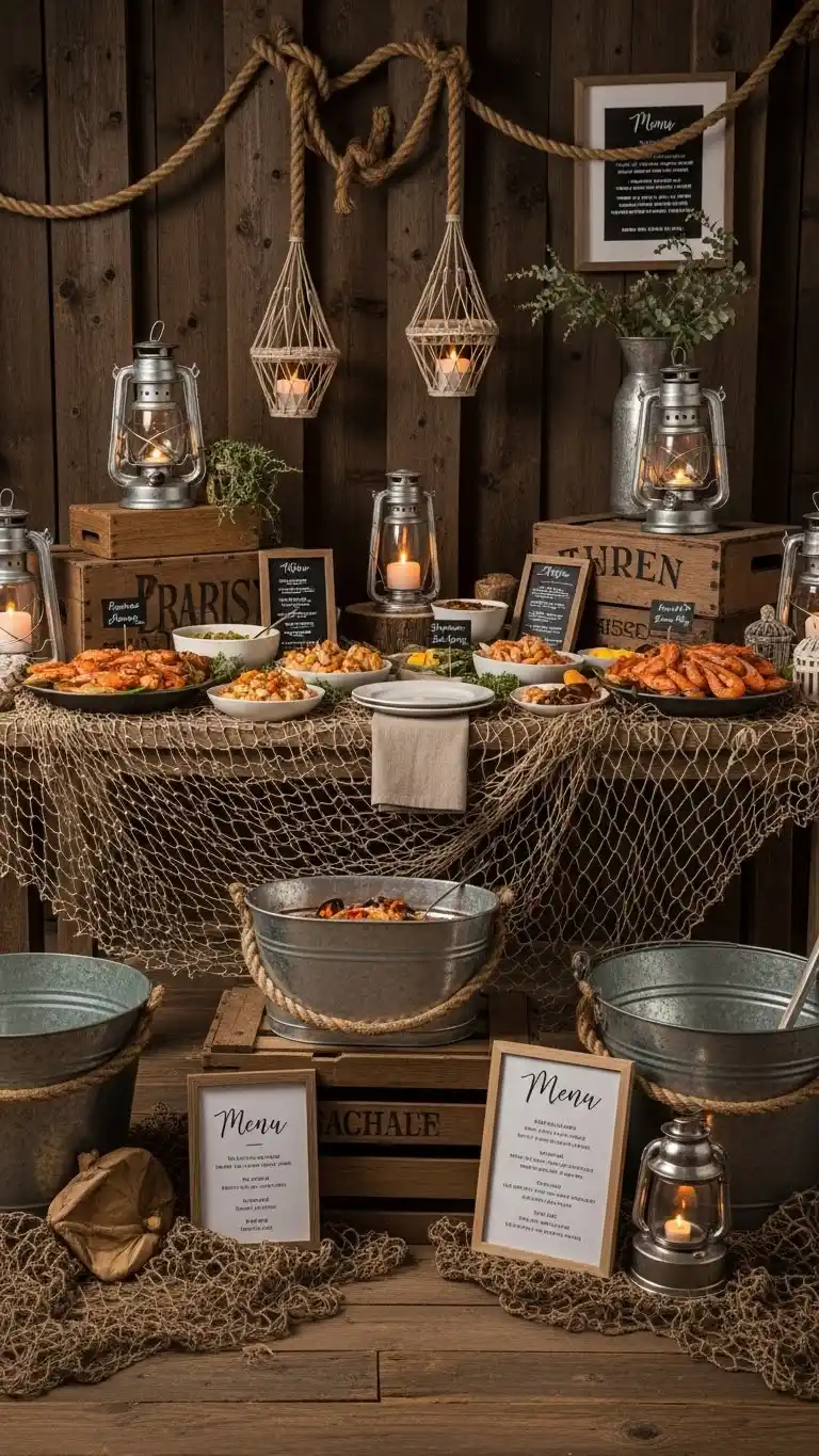 Seafood Boil Party Themes for Every Occasion 16 12. Rustic Dockside Wharf Style