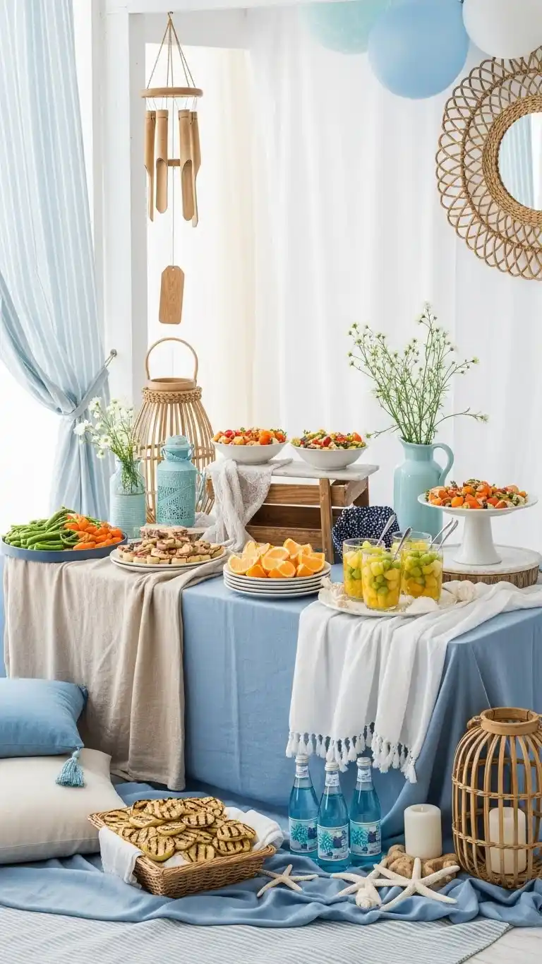 27 Creative Summer Birthday Party Ideas for Adults 17 13. Coastal Breeze Outdoor Gathering