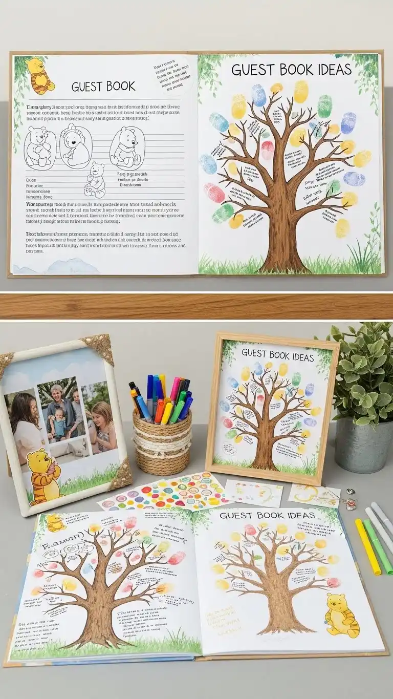 19 Winnie the Pooh Baby Shower Ideas for a Magical Day 17 13. Creative Guest Book Ideas