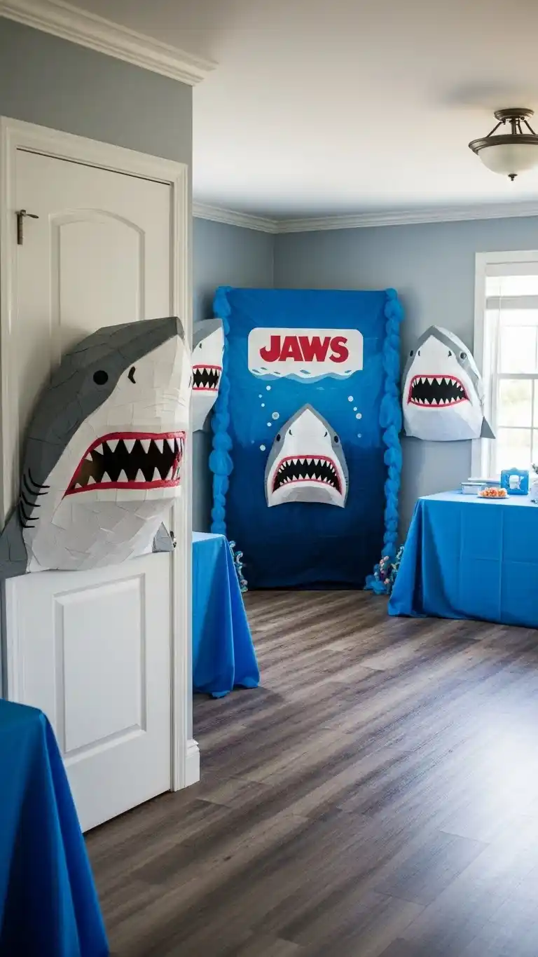 Jaws Party Ideas for a Thrilling Celebration 17 13. DIY Shark Head Cutouts