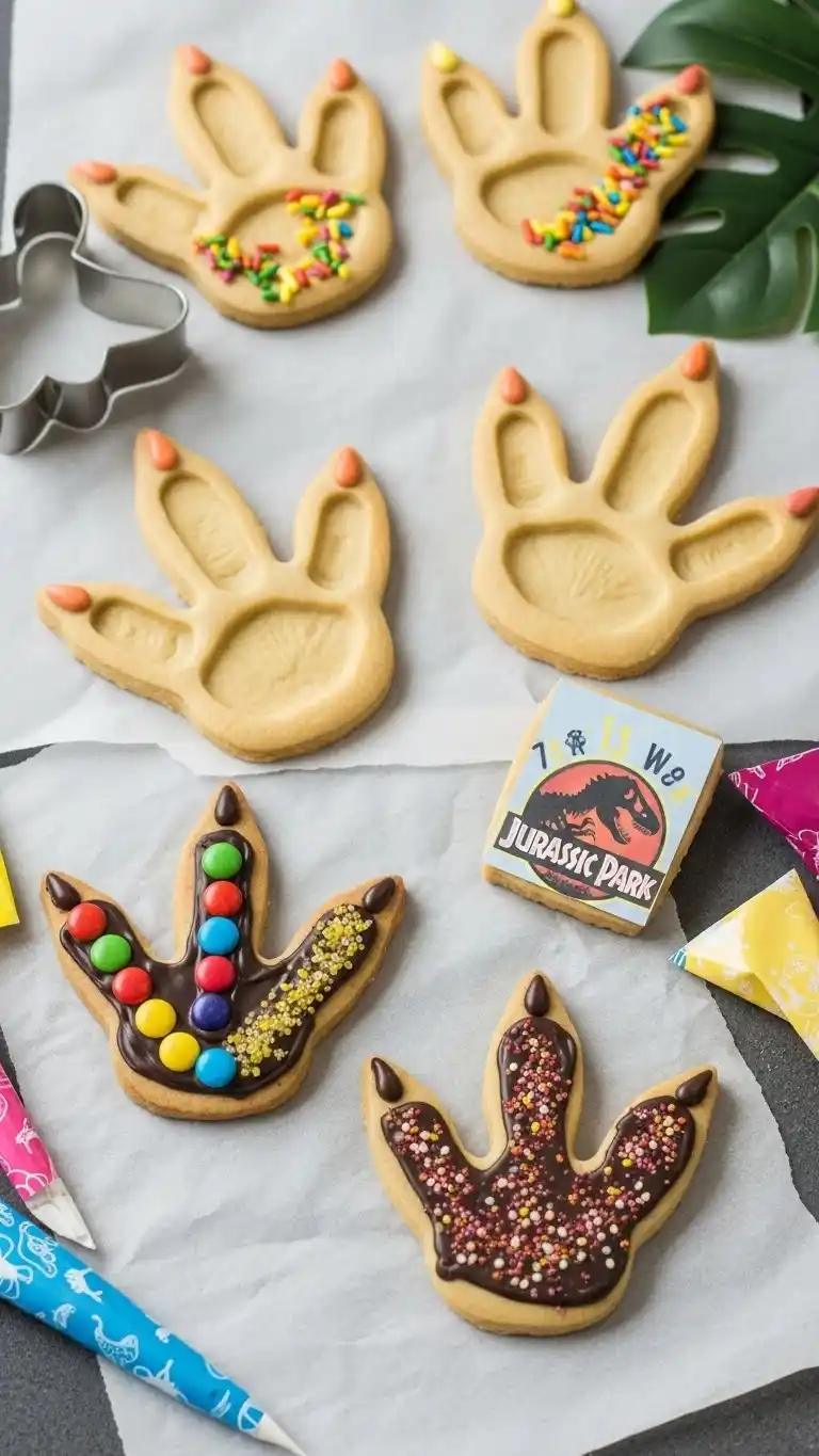 Jurassic Park Party: 21 Fun Ideas to Bring Dinosaurs to Life 17 13. Dinosaur Footprint Cookies