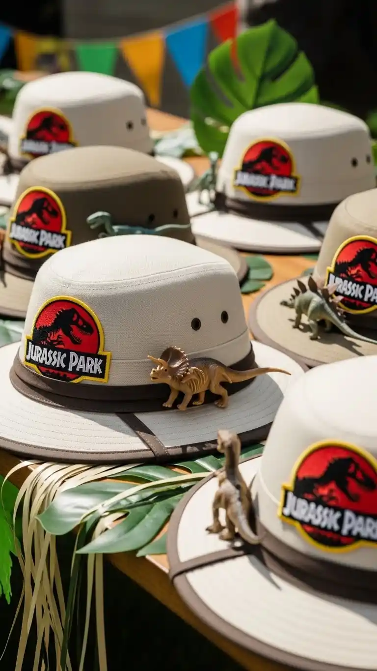 Jurassic Park Party: 21 Fun Ideas to Bring Dinosaurs to Life 18 14. Explorer Hats for Guests