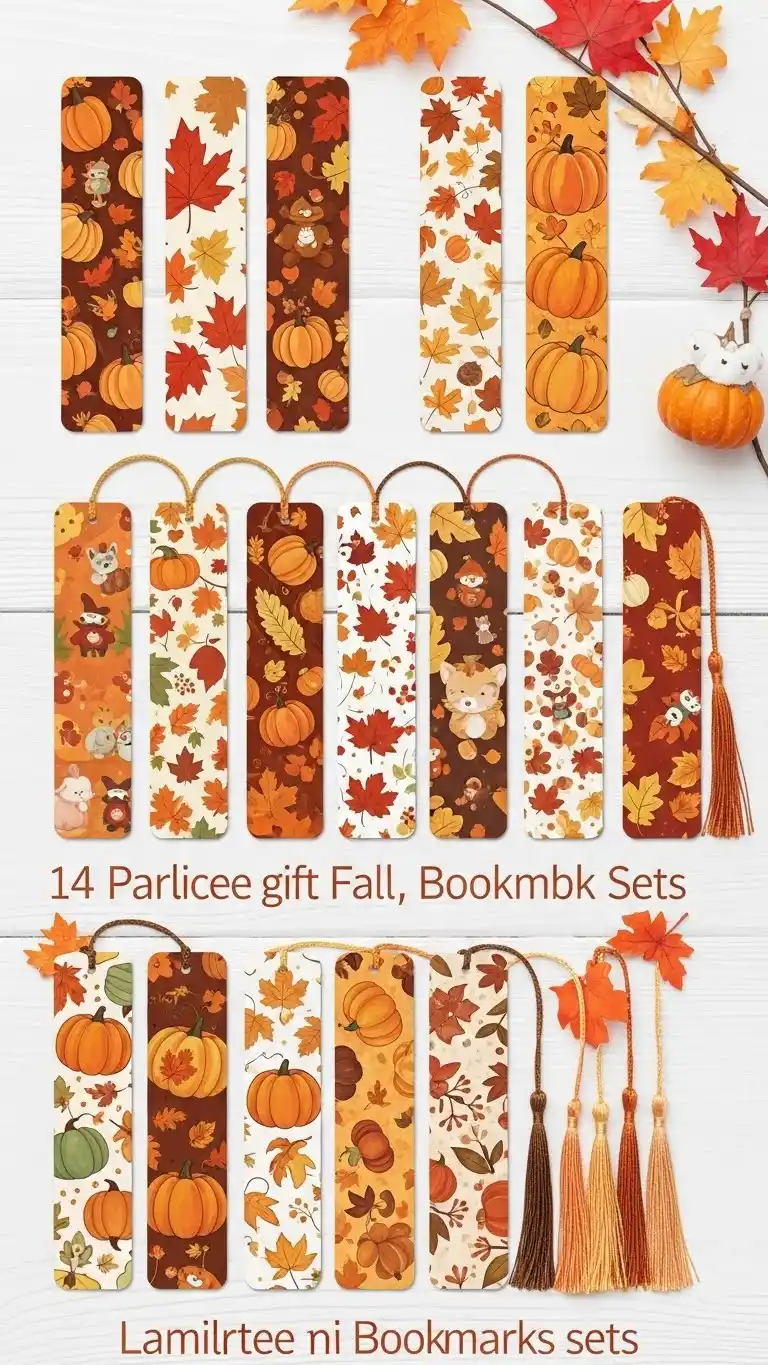 Fall Party Favors for Kids They’ll Absolutely Love 18 14. Fall-Themed Bookmark Sets