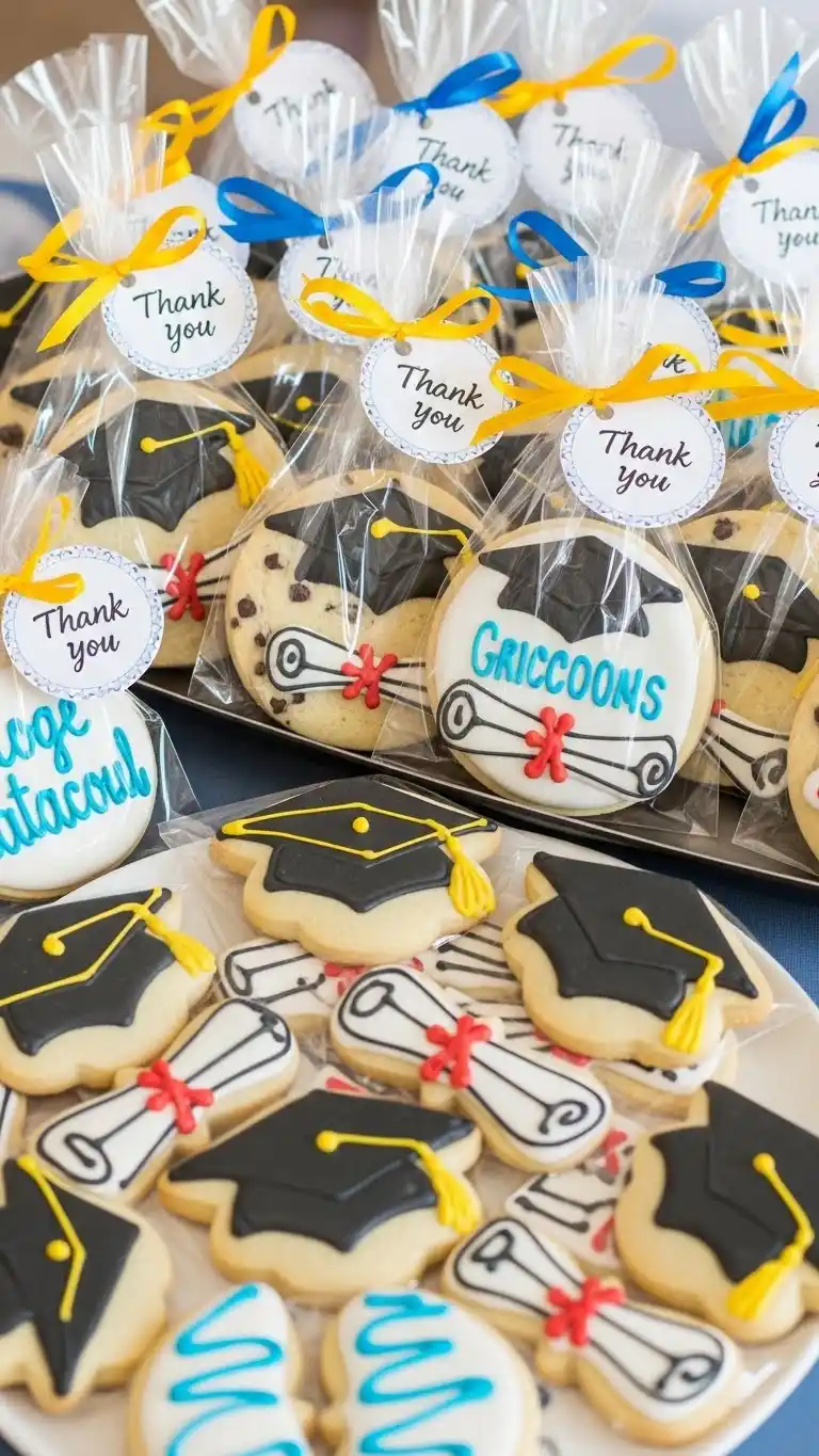 25 Graduation Party Favors for Guests Ideas That Wow Everyone 18 14. Graduation-Themed Cookies