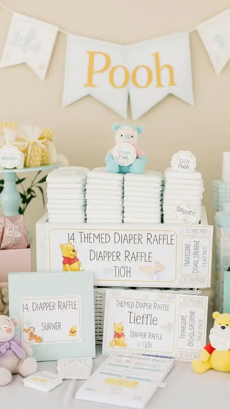 19 Winnie the Pooh Baby Shower Ideas for a Magical Day 18 14. Themed Diaper Raffle