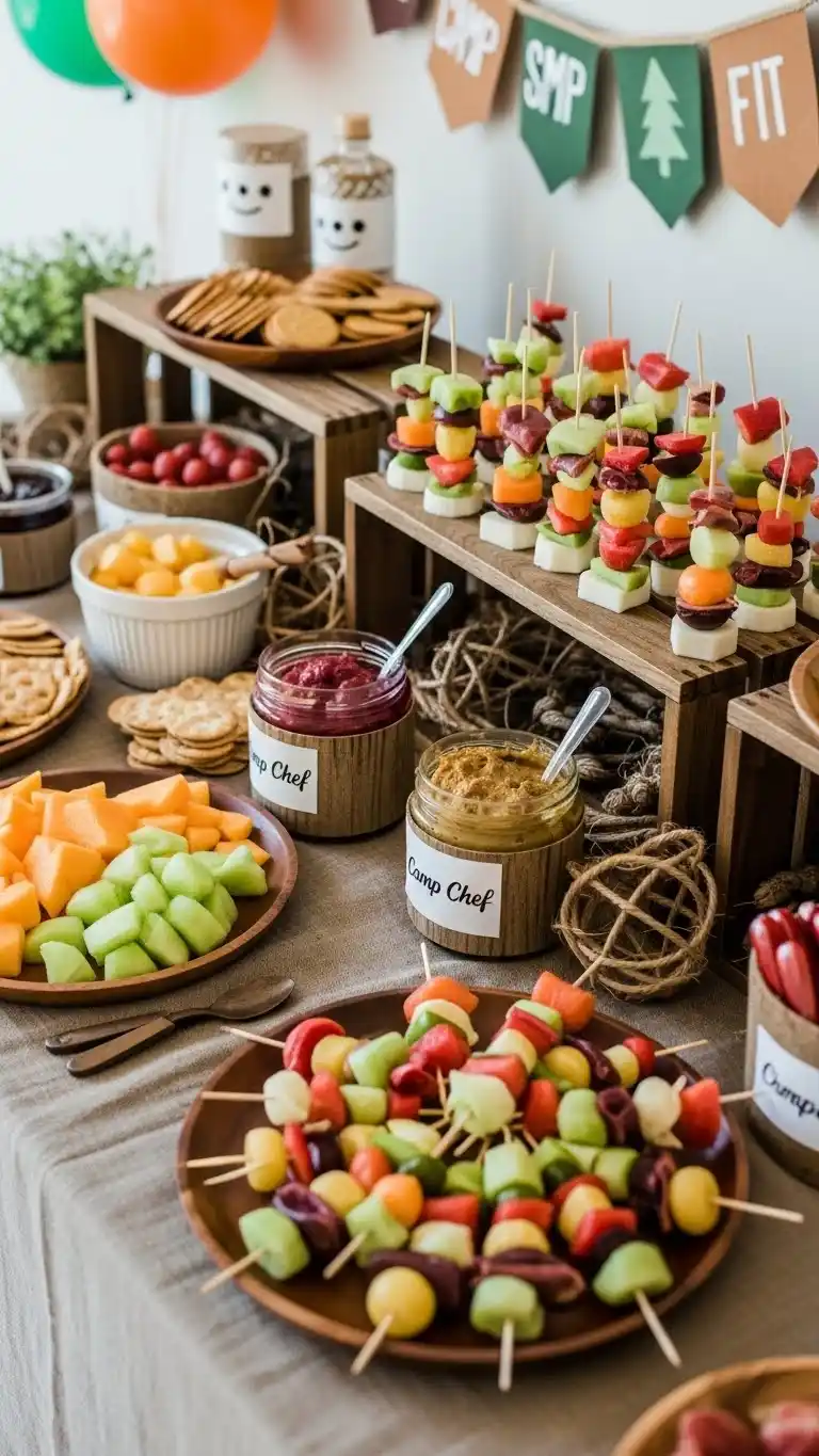 Camping Themed Birthday Party Ideas for Outdoor Fun 19 15. Camp Chef Snack Station
