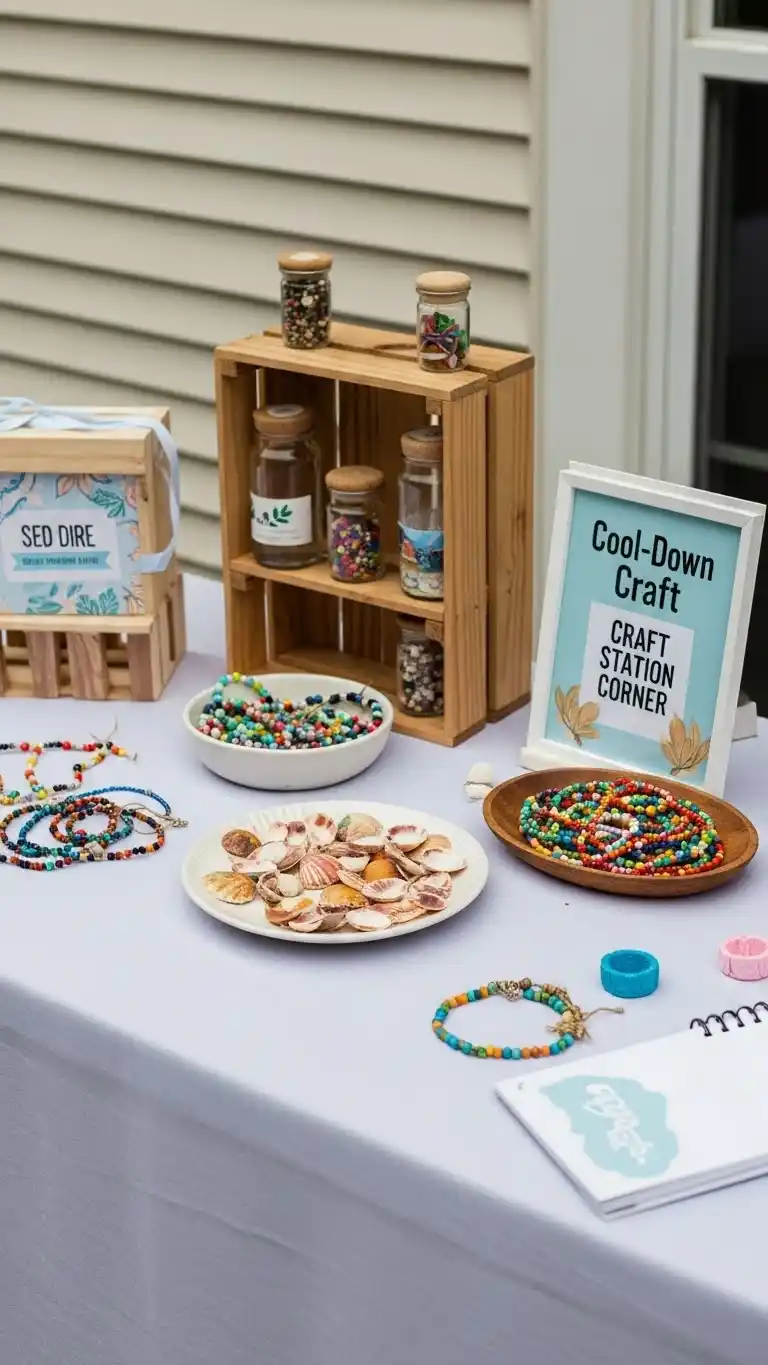 Summer Pool Party Ideas: 19 Fun Ways to Splash 19 15. Cool-Down Craft Station Corner