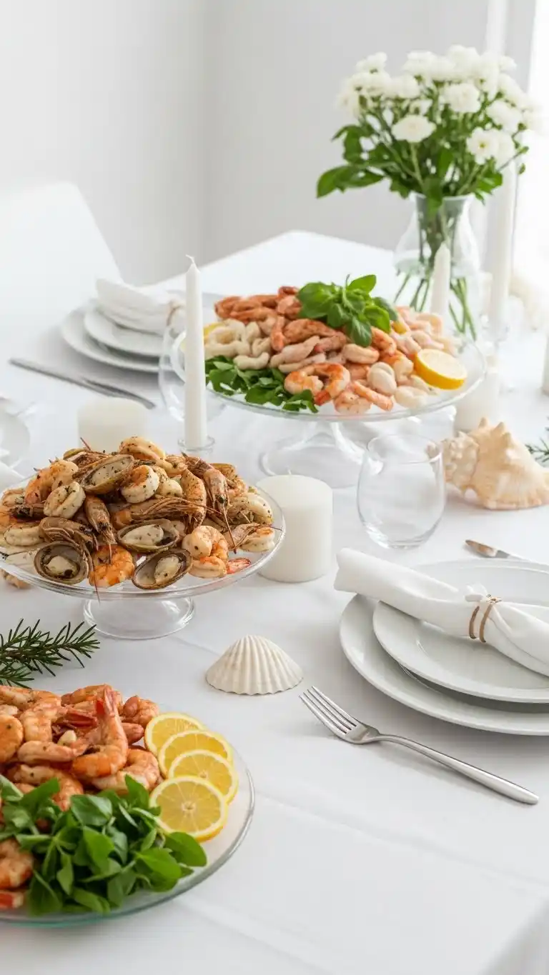 Seafood Boil Party Themes for Every Occasion 19 15. Minimal & Modern White Table Design