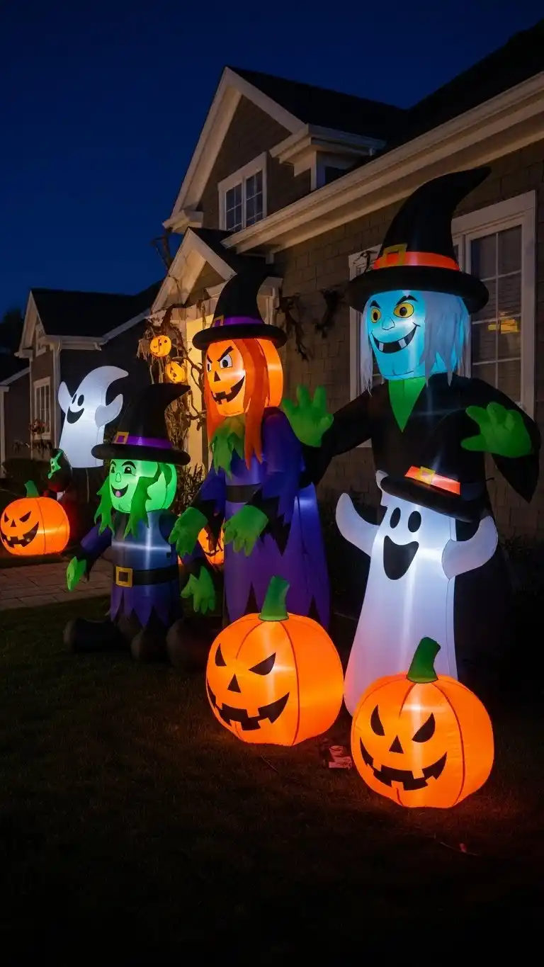 Outdoor Halloween Party Decor: 25 Spooky & Stylish Ideas 20 16. Giant Inflatables for Yard Drama