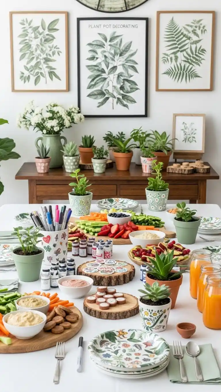 19 Chic & Fun 30th Birthday Party Ideas for Women 20 16. Plant-Lover Party With DIY Pot Decorating