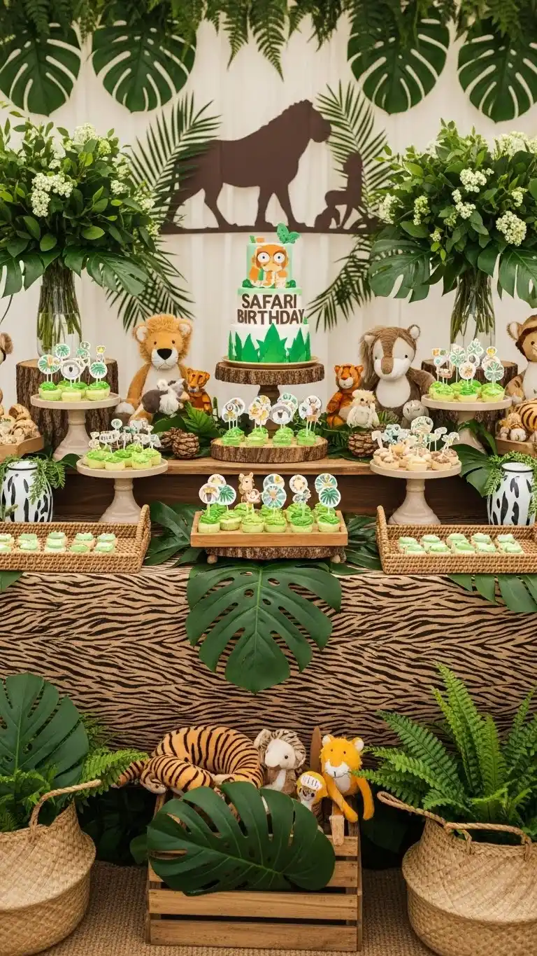 Birthday Table Ideas for a Memorable Celebration 20 16. Safari Adventure Table Styling