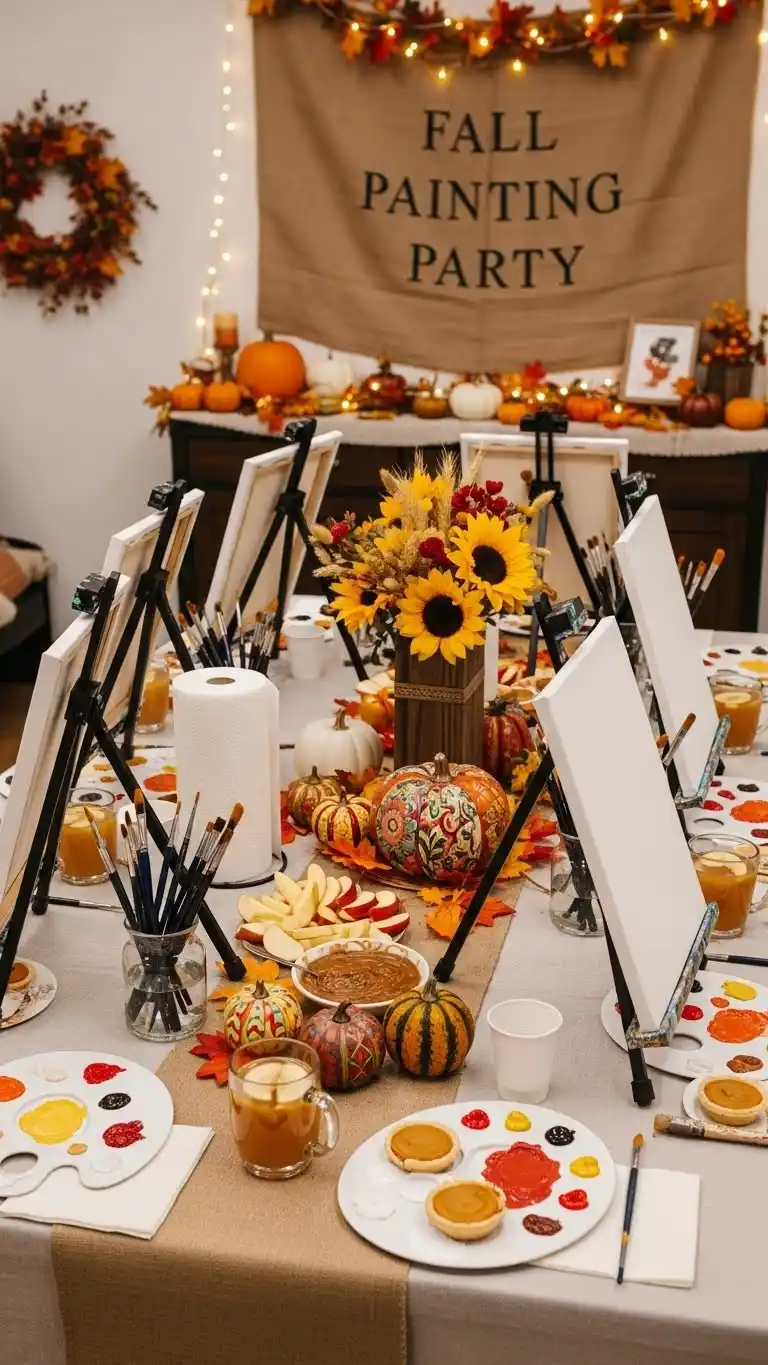 Fall Birthday Party Ideas for Adults That Wow 21 17. Art-Inspired Fall Painting Party
