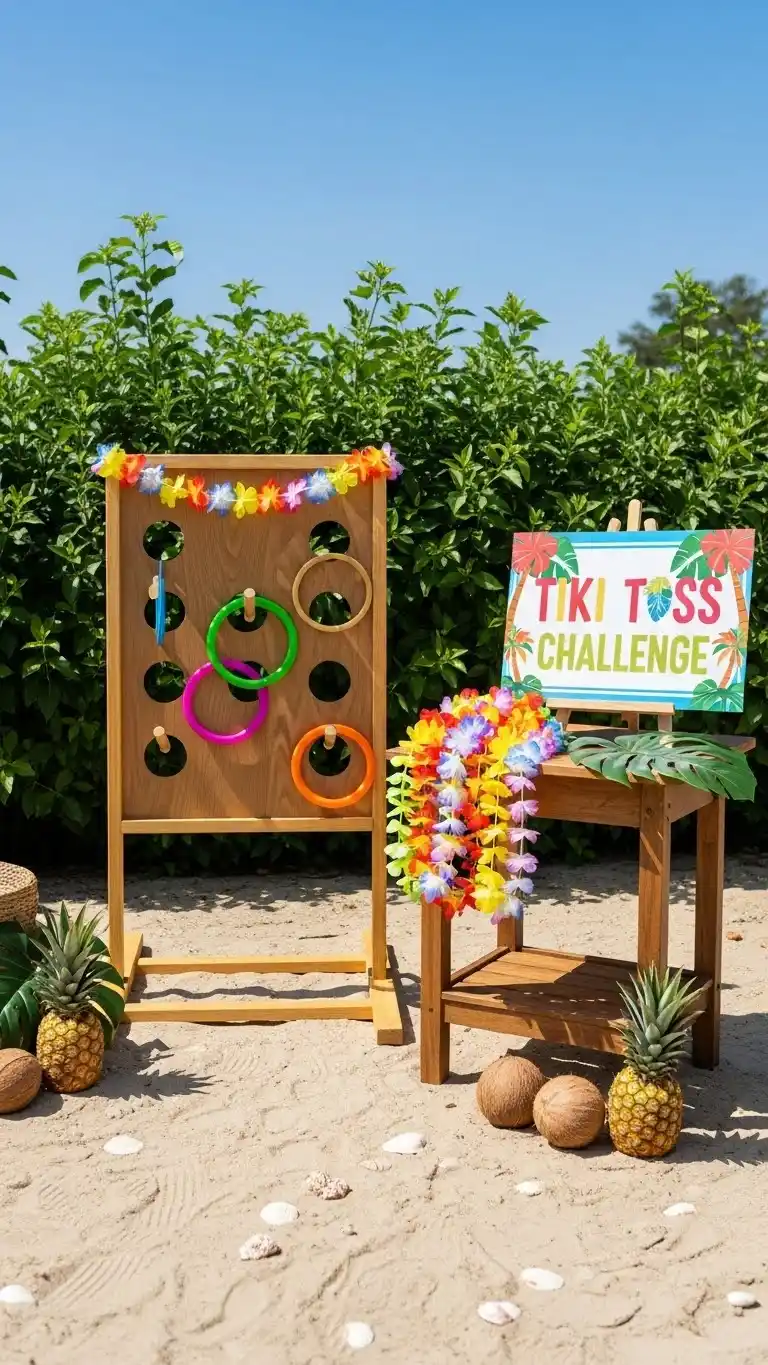 Planning a Luau? 21 DIY Luau Party Ideas That Feel Truly Tropical 21 17. Luau Party Game Station